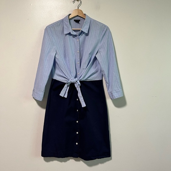 Tahari Striped Shirt Dress (Size 6) - Picture 4 of 7